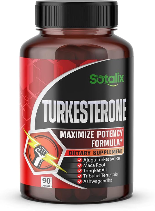 Ultra Turkesterone 8920mg Ajuga Turkestanica Extract Standardized 20% Turkesterone High Potency with Maca Root Tribulus Terrestris - Muscle Growth Energy Memory Support