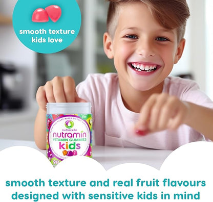 Nutracelle NUTRAMIN Sugar-Free, Allergen-Free 100% Vegan Gummy Multivitamins for Kids - Great Tasting Natural Gummies Your Kids Will Love - 90 Count Bottle