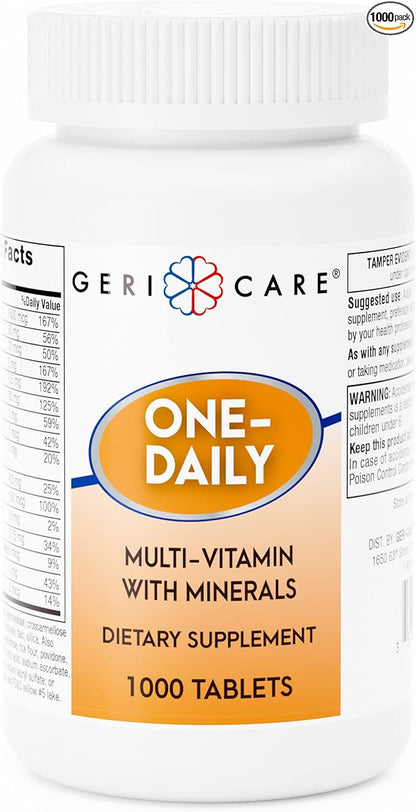 GeriCare One-Daily Multi-Vitamin & Minerals, Dietary Supplement Tablets (1000 Count (Pack of 1))
