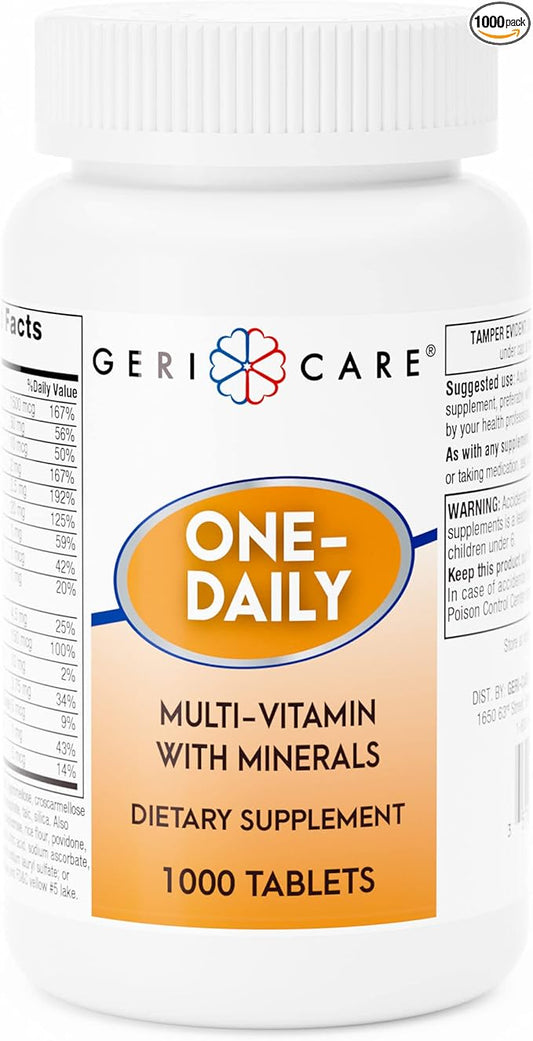 GeriCare One-Daily Multi-Vitamin & Minerals, Dietary Supplement Tablets (1000 Count (Pack of 1))