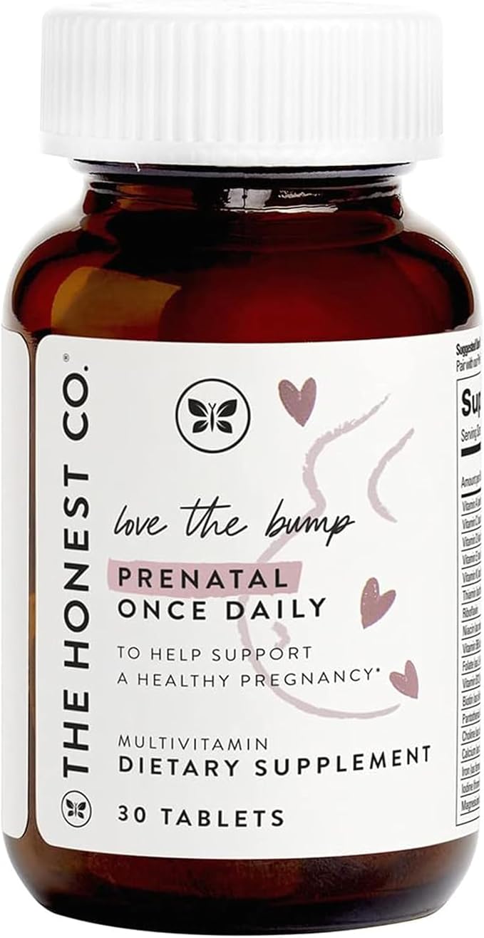 The Honest Company Love the Bump Prenatal Once Daily Supplement | NSF-Certified, Non-GMO | 30 Count Tablets