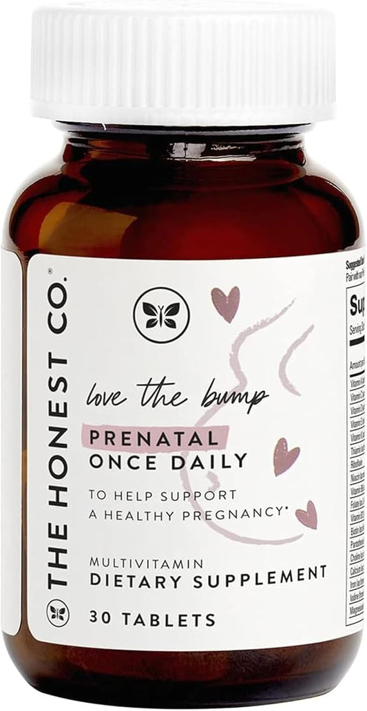 The Honest Company Love the Bump Prenatal Once Daily Supplement | NSF-Certified, Non-GMO | 30 Count Tablets