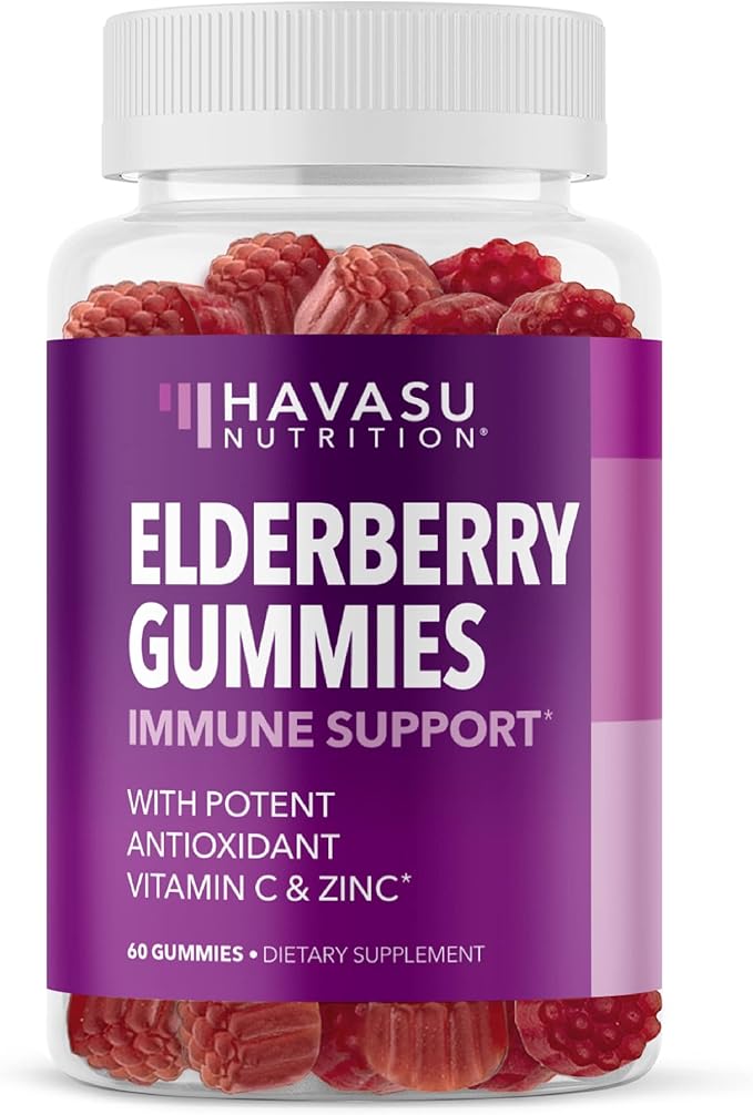 Sambucus Elderberry Gummies For Adults - Immune Support Gummies with Elderberry, Vitamin C and Zinc - Sambucus Elderberry Immune Support with Elderberry Extract - Berry-Flavored Gummies - Month Supply