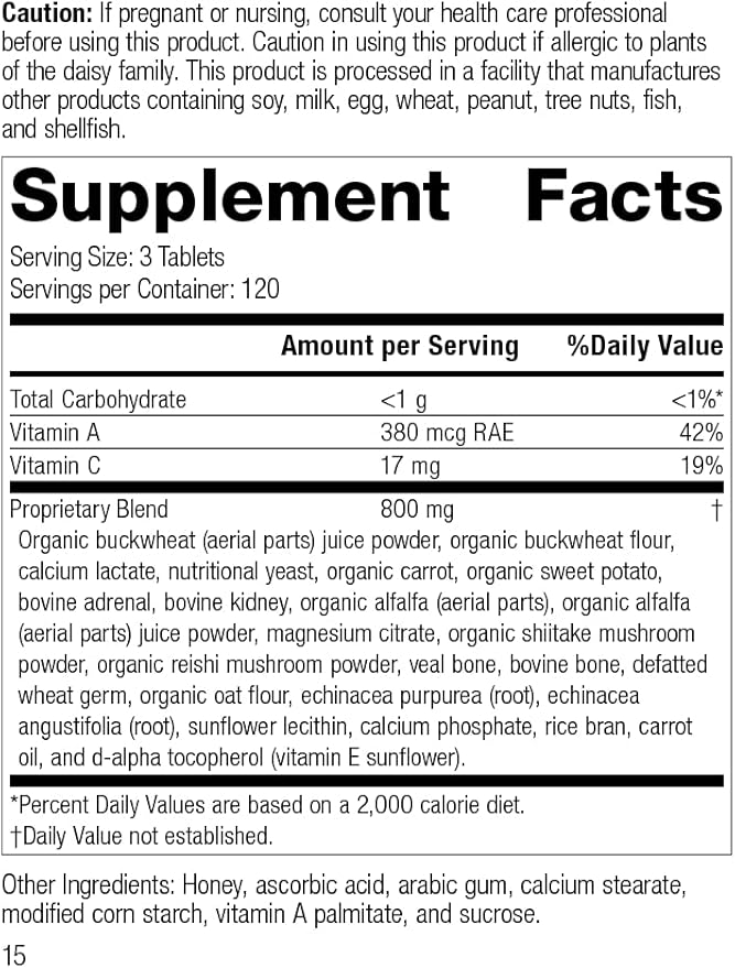 Standard Process Cataplex A-C-P Heart Health, Gum Health, Immune Support, and Vascular Supplement with Vitamin C, Magnesium Citrate, Nutritional Yeast, Vitamin A, Reishi Mushroom Powder - 360 Tablets