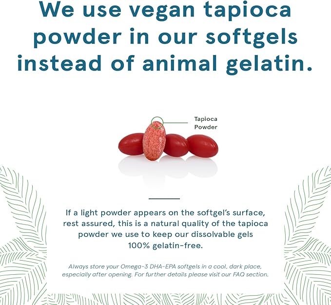 DEVA Vegan Omega-3 DHA EPA Supplement Once-Per-Day Softgel 300 MG - Carrageenan Gelatin & Gluten Free - Non-Fish Algae Oil Fatty Acids - 90 Softgels