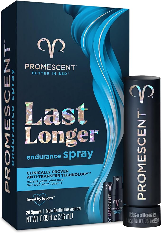 Promescent Desensitizing Delay Spray for Men Clinically Proven to Help You Last Longer in Bed - Better Maximized Sensation + Prolong Climax for Him, 2.6 ml