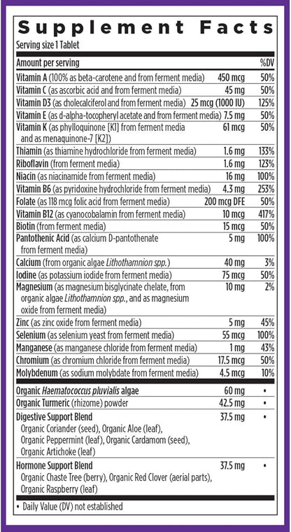 New Chapter Women's Multivitamin 50 Plus for Cellular Energy, Heart & Immune Support with 20+ Nutrients + Astaxanthin - Every Woman's One Daily 55+, Gentle on The Stomach, 96 Count