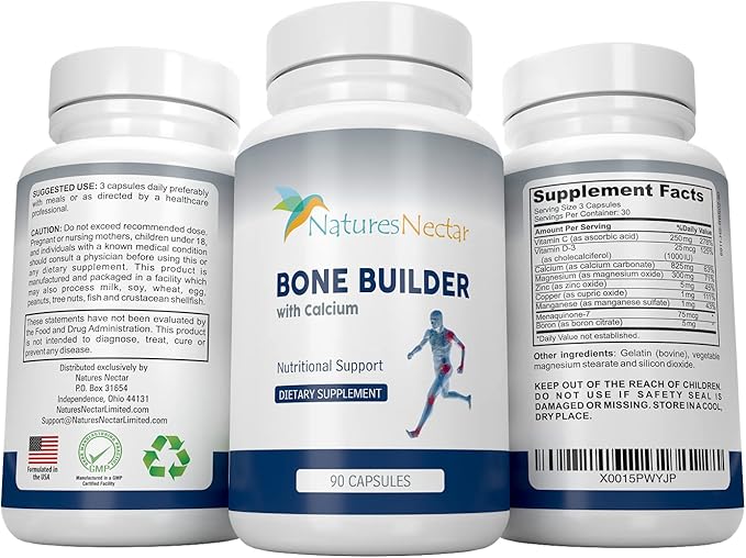 Bone Builder Joint Supplements for Women - Increased Bone Health Plus New Growth - Bone Strength Formula - Organic Bone Care for Max Raw Absorption Boost - Feel New Life & Alive