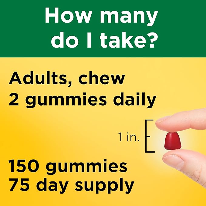 Nature Made Multivitamin Gummies, Dietary Supplement for Daily Nutritional Support, 150 Gummy Vitamins and Minerals, 75 Day Supply