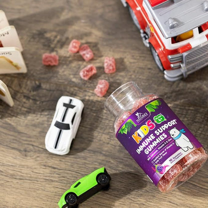 Kids Immune Support Gummy - Vitamin C, Zinc & Echinacea, Daily Children's Immune Support Gummies for Kids Ages 4 and Up, Nature's Vitamins for Kids, Vegan & Non-GMO, Natural Berry Flavor - 90 Gummies