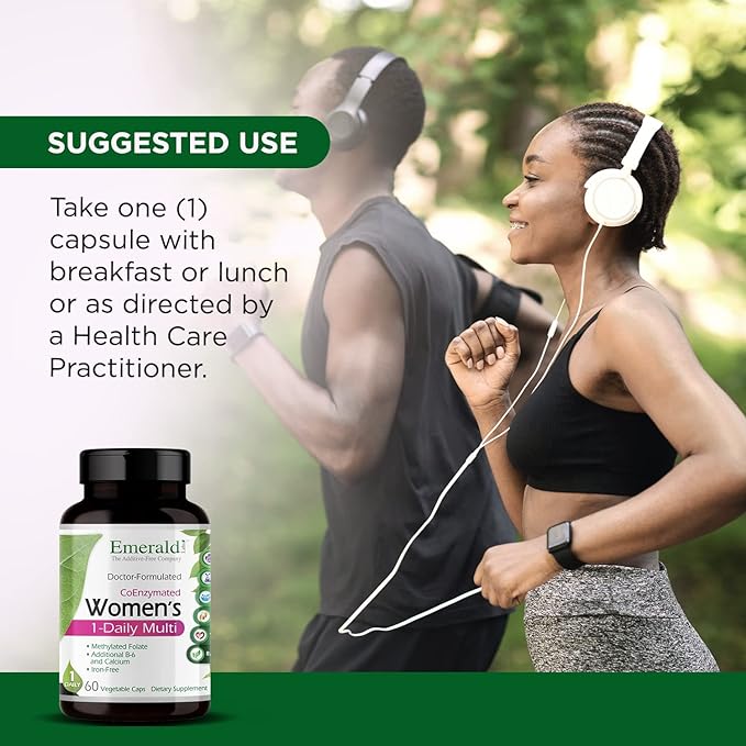 EMERALD LABS Women's 1-Daily Multi - Multivitamin for Women - Includes Calcium, Zinc, Vitamin B & More - Bone & Immune Support Supplement* - Gluten-Free - 60 Vegetable Capsules