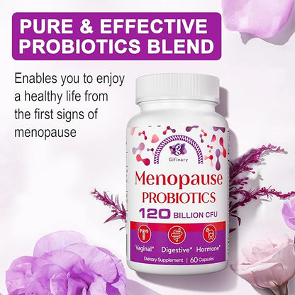 Menopause Supplements for Women, 120 Billion CFU Probiotics for Women, All-Natural Probiotic Supplements for Menopause - 480 Herbal Capsules