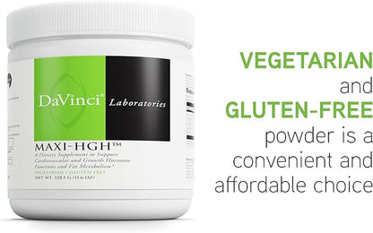 DAVINCI Labs Maxi-HGH - Amino Acid Supplement to Support Cardiovascular System, Muscle Recovery and Human Growth Hormone Release - Gluten-Free - Vegetarian - 328.5 g Powder