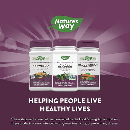 Nature's Way Kidney Bladder, Traditional Herbs Supplement, 900mg Per Serving, 100 Vegan Capsules (Pack of 2)