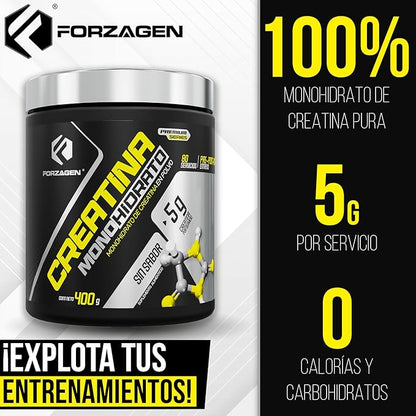 Forzagen Creatine Monohydrate Powder Unflavored - (80 Servings)