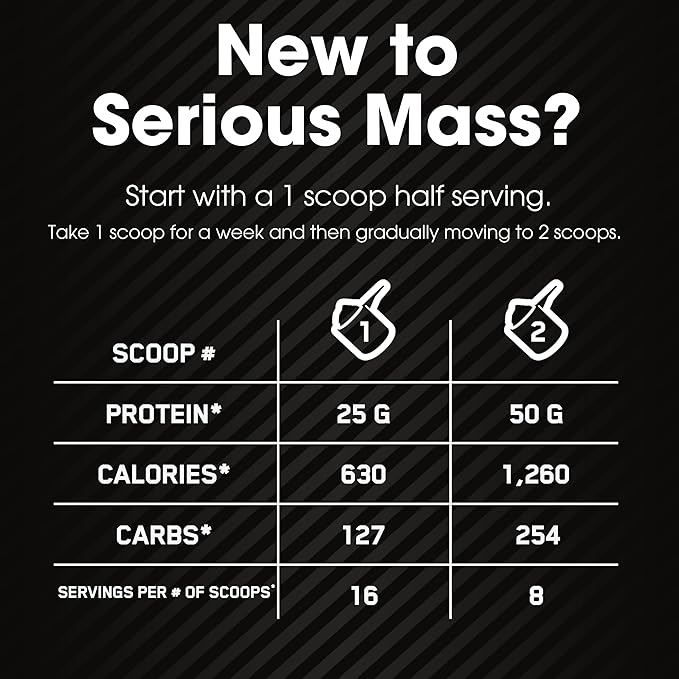 Optimum Nutrition Serious Mass, Weight Gainer Protein Powder, Mass Gainer, Vitamin C and Zinc for Immune Support, Creatine, Vanilla, 6 Pound (Packaging May Vary)