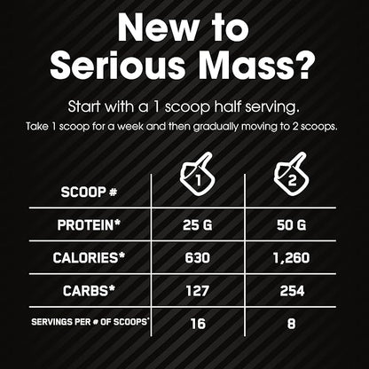 Optimum Nutrition Serious Mass, Weight Gainer Protein Powder, Mass Gainer, Vitamin C and Zinc for Immune Support, Creatine, Vanilla, 6 Pound (Packaging May Vary)