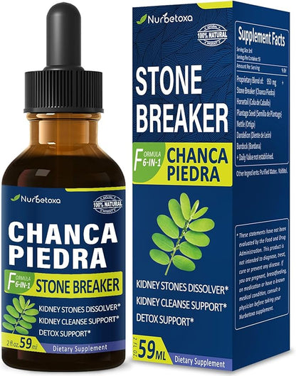 Chanca Piedra Herbal Tincture, Extract with Stone Breaker, for Kidney Stones Dissolve, Kidney Cleanse Support & Detox Support. 2oz