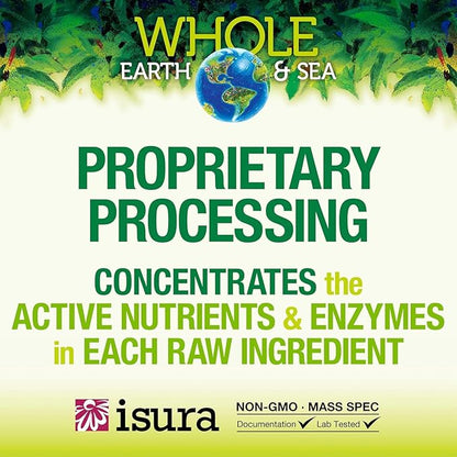 Natural Factors Whole Earth & Sea from, Organic Fermented Greens, Vegan Whole Food Supplement, Chocolate, 7.7 Oz