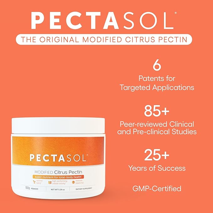 PectaSol Modified Citrus Pectin – 150g Powder – Total-Body Health Supplement to Support The Heart, Immune System, Inflammation Response & Healthy Aging + Maintain Healthy Galectin-3 Levels