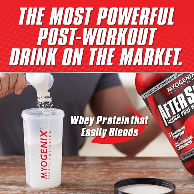Myogenix Aftershock Post Workout, Unlimited Muscle Growth | Anabolic Whey Protein | Mass Building Carbohydrates | Amino Stack Creatine and Glutamine Plus BCAAs | Shockolate Milk - 2.64 LBS
