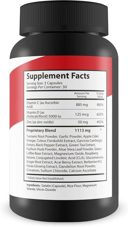 Super Colon Cleanse Herbal Vitamin Detox - Herbal Cleanse, Detox, & Immune Support - Promote Healthy Digestion & Constipation Relief with Psyllium & Magnesium Oxide - Help Reduce Stomach Bloating