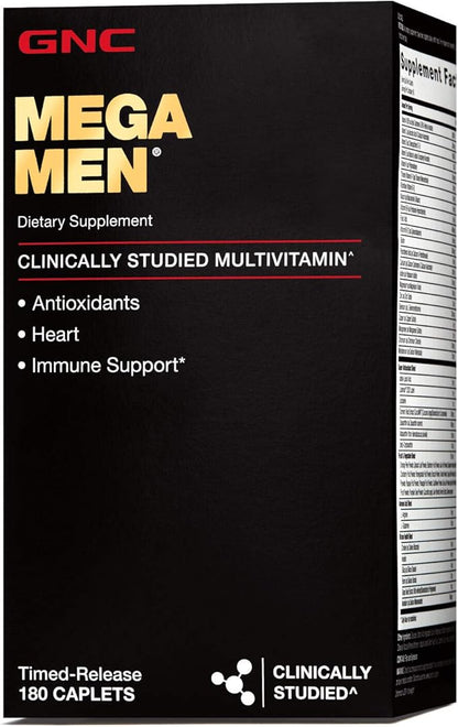 GNC Mega Men Multivitamin | Heart Health, and Immune Support | 180 Count