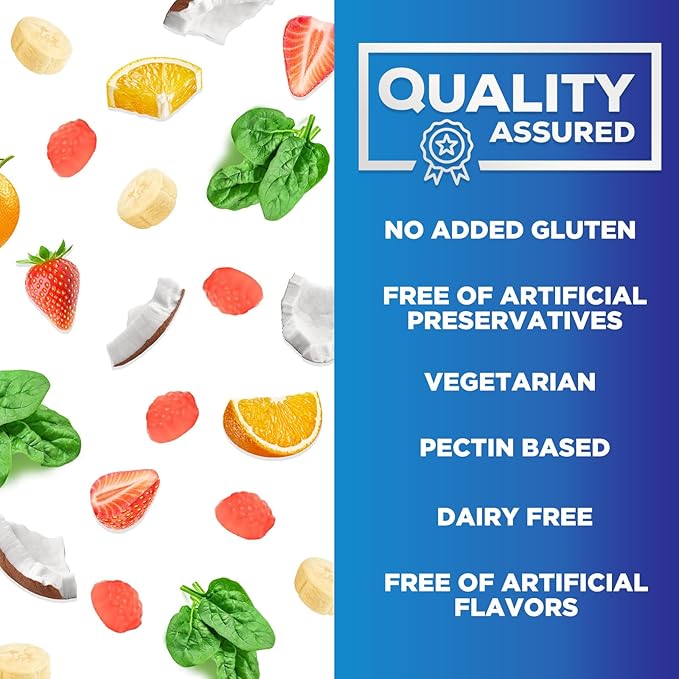 Super B Complex Gummy with Vitamin C & Folic Acid, Extra Strength Vitamin B Gummies Supplement with Niacin, B6, Folic Acid, B12, Biotin, Nature's Energy Immune Support Supplements - 120 Gummies