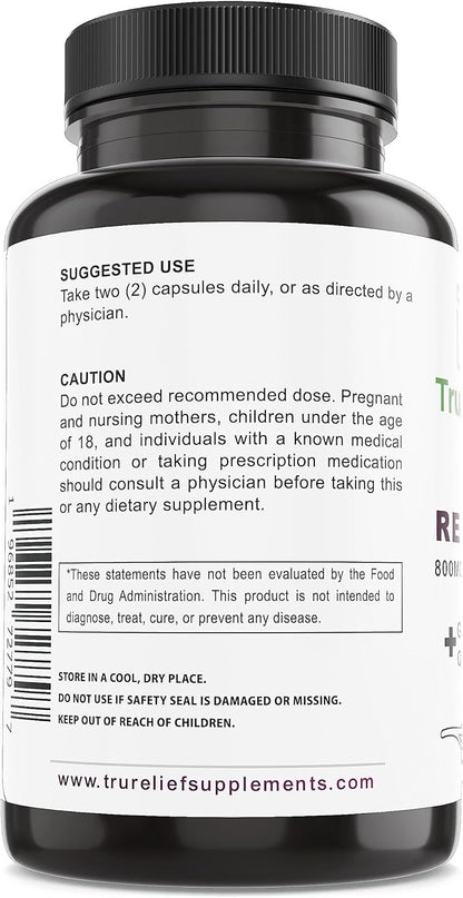 Resveratrol 800mg - Antioxidant supp w/Resveratrol, Green Tea, Quercetin, Acai. Supports Aging, Immunity, Brain, Joints. 180 ct.