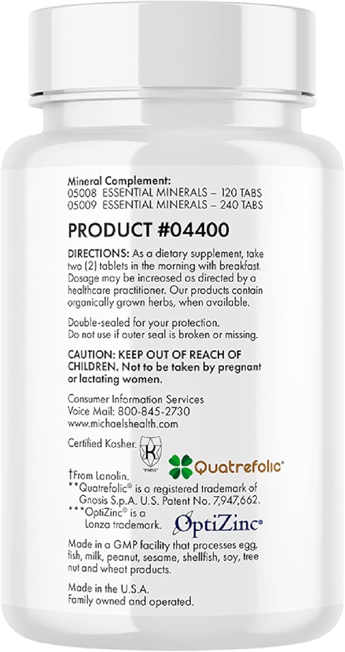 Michael's Health Naturopathic Programs Teen Girls Multivitamin - 60 Vegetarian Tablets - with B Complex Vitamins & Female Herbal Blend - Kosher - 30 Servings