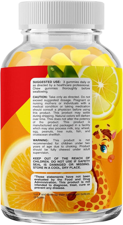 Vegetarian Omega 3 Gummies for Kids - Delicious Kids DHA Omega 3 6 9 Gummy Vitamin Gelatin Fish and Gluten Free Non-GMO - Plant Based Omega 3 DHA Gummies for Vision Immunity Heart and Brain Support