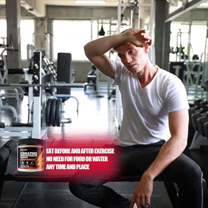 Sugar Free Creatine Monohydrate Gummies 5000mg for Men & Women Chewables Creatine Gummy with L-Taurine, Vitamin B12 & D3 for Muscle Builder, Energy Boost and Increase Strength 120 Counts (120 Counts)