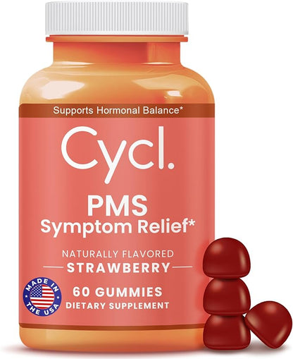 PMS Support Supplement for Women - 60 Gummies for PMS Support - Mood Support Supplement - PMS Gummies for Women - Women Hormone Balance Supplements - Menstrual Pain Relief