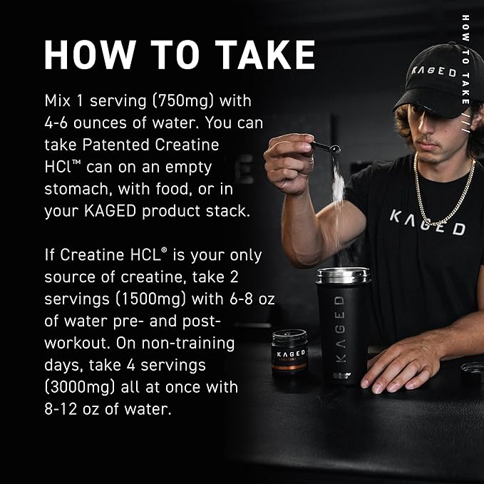 Kaged Creatine HCl Powder | Lemon Lime | Muscle Building and Recovery Supplement | Patented Formula | Highly Soluble Powder | 75 Servings