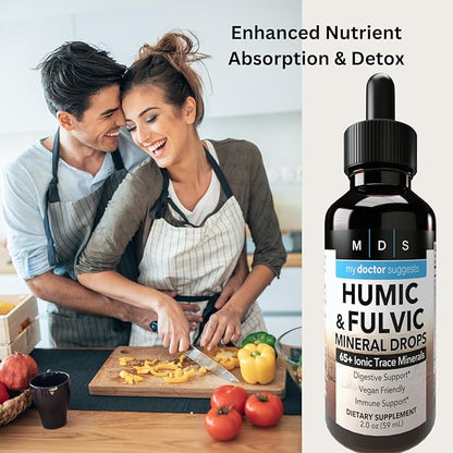Humic & Fulvic Acid Supplement - Enhanced Nutrient Absorption & Detox, 2oz Liquid - Optimal Wellness Formula