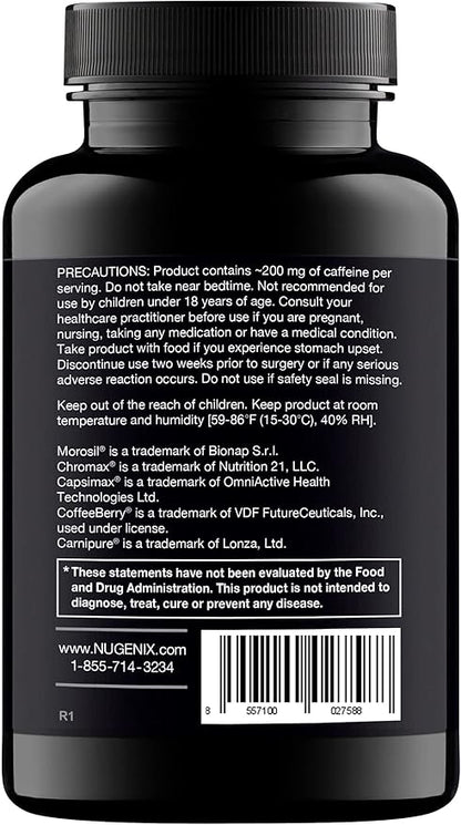 Nugenix Thermo - Thermogenic Fat Burner Supplement Pills for Men, Extreme Metabolic Accelerator, 60 Count