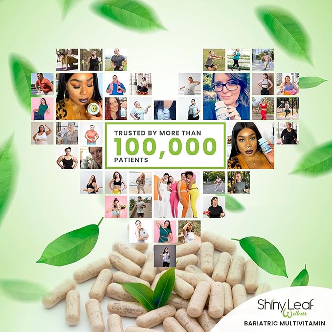 Bariatric Multivitamin with Iron Capsules and Calcium Citrate Chewable Strawberry Flavor - for Post Bariatric Surgery Including Gastric Bypass and Sleeve (1 Month)