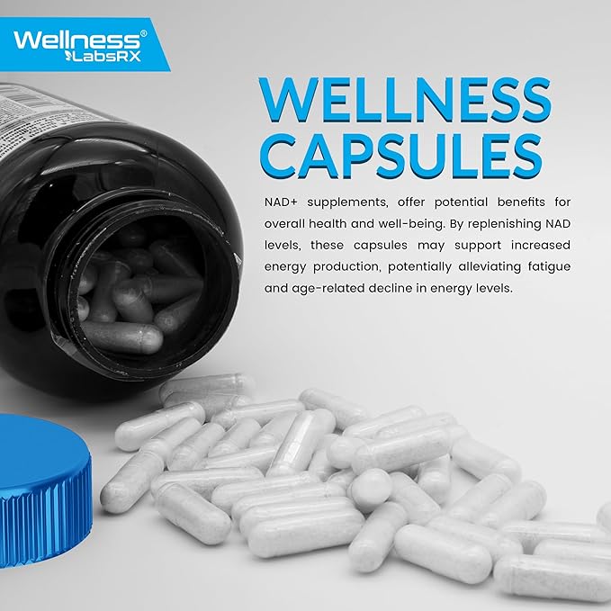 NAD Supplement, 1500mg - Liposomal NAD+ Supplement with Resveratrol, NAD Plus Boosting Supplement - Support Cellular Health, Stamina & Healthy Aging - Ultra Strength Capsules - 2 Pack