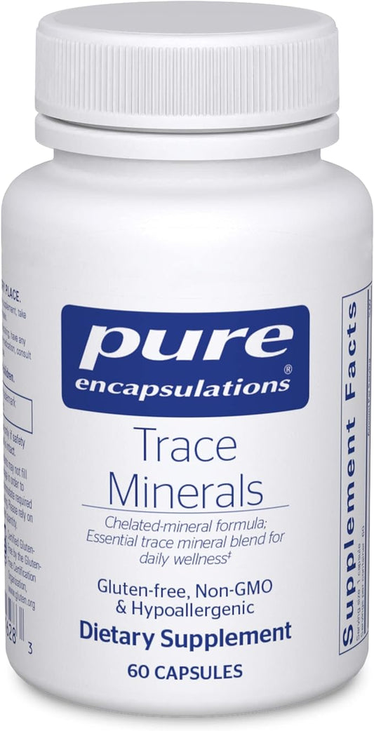Pure Encapsulations Trace Minerals - Multimineral Supplement - Mineral Supplement - Supports Metabolism & Cellular Function* - Gluten Free & Vegan - 60 Capsules