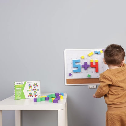 Magnetic Blocks, Magnetic Cubes Educational Toys, Original Award Winning Magnetic Building Blocks for Kids, 100 Pieces Rainbow Color Autism Toys Magic Cube Sensory Toys for Kids