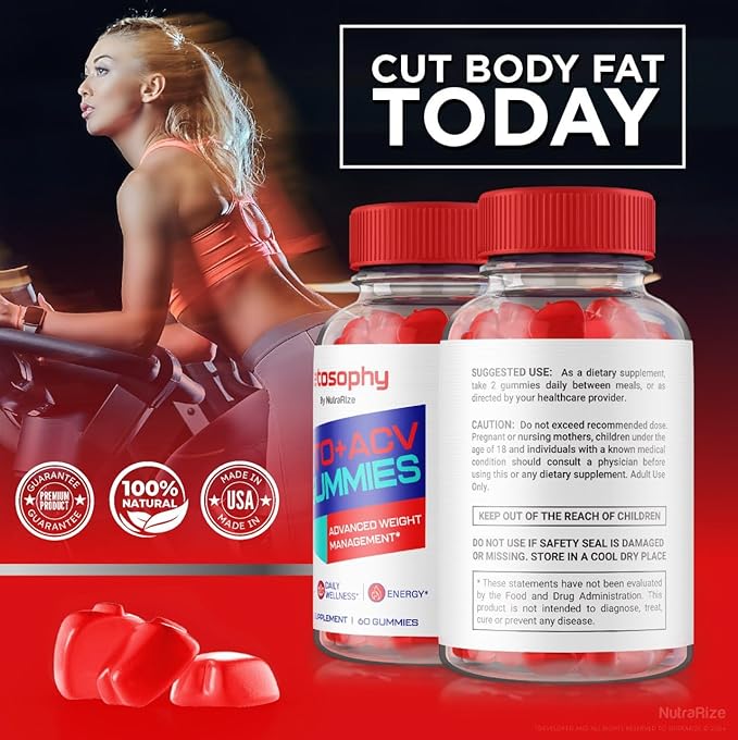 Ketosophy ACV Keto Gummies Advanced Weight Loss, Ketosophy ACV Keto, Apple Cider Vinegar Multi Supplement, Keto + ACV Ketosophy Vitamin Folic Acid KetosophyACV (60 Gummies)