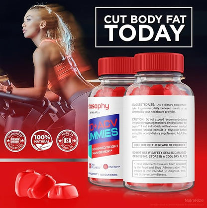 Ketosophy ACV Keto Gummies Advanced Weight Loss, Ketosophy ACV Keto, Apple Cider Vinegar Multi Supplement, Keto + ACV Ketosophy Vitamin Folic Acid KetosophyACV (60 Gummies)