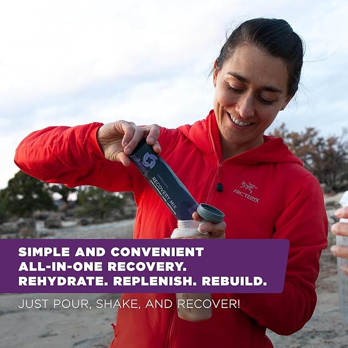 Tailwind Nutrition Recovery Mix, Complete Protein, Carbohydrates, and Electrolytes Powder Drink Mix for Post-Workout, Free of Gluten, Soy, and Dairy, Vegan, 12 Servings, Chocolate