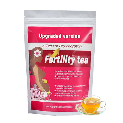 Laicuherb Natural Fertility Tea, for Women Hormone Balance & Conception Support, 20 Tea Bags Spearmint Tea to Support Menstrual Cycle & Reproductive Health, Organic Conception Tea to Get Pregnant Fast