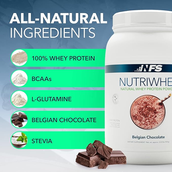 NF Sports Post Workout Nutri Whey Protein Powder,Dietary Supplement, Amino Energy, Supports Immunity, BCAA Powder, Protein Powered, Helps Fight Stress (Belgian Chocolate Powder, 920g, 23 Servings)