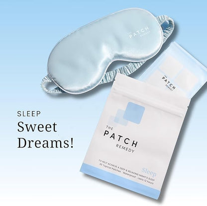 The Patch Remedy Original Sleep Patches - 30 Topical Sleep Support Patches with Valerian Root Extract, Passionflower, Hops, Magnesium Glycinate Transdermal Skin Stickers