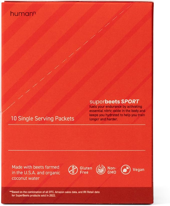 humanN SuperBeets Pre Workout Powder – Caffeine Free – Nitric Oxide Supplement – Creatine & Stimulant Free – Wild Cherry Flavor, 10 Count Packets