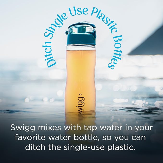 Swigg Electrolytes Powder Packets - No Sugar Multivitamin Hydration Powder, Sugar Free Electrolyte Drink Mix with Vitamin B12, B5, B6, C, D and Folate, Multi Vitamin Water, Tropical Fusion - 30 Sticks