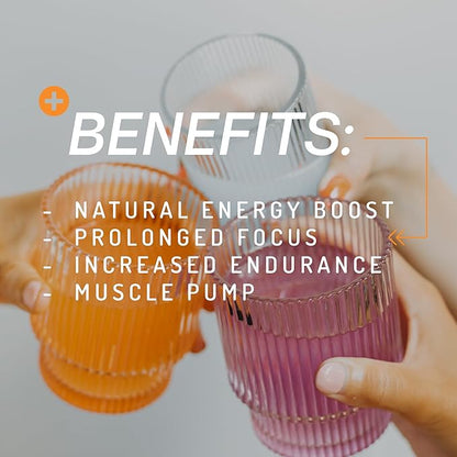 PWDRS PRE Pre-Workout Powder - Energy, Pump, Endurance, Focus, Strength Supplement with Caffeine (Orange Dreamsicle)